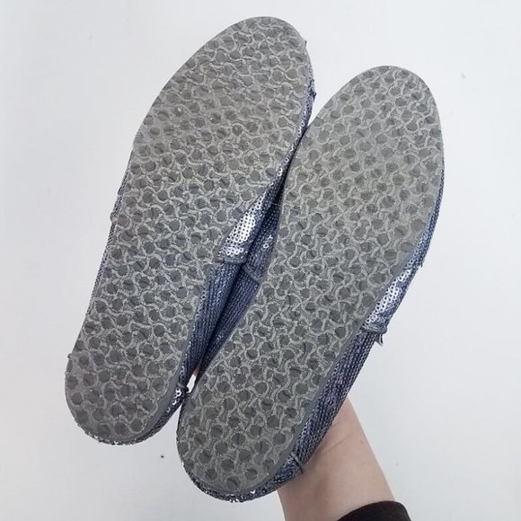 TOMS Silver Sequin Classic Shoes Women's Size 7.5 - Picture 8 of 8